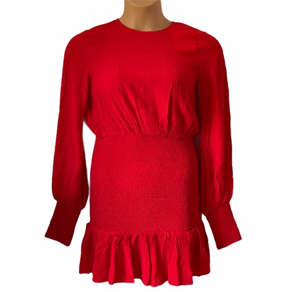 Winter Muse | Jasmine Ruched Poppy Red Dress M/10